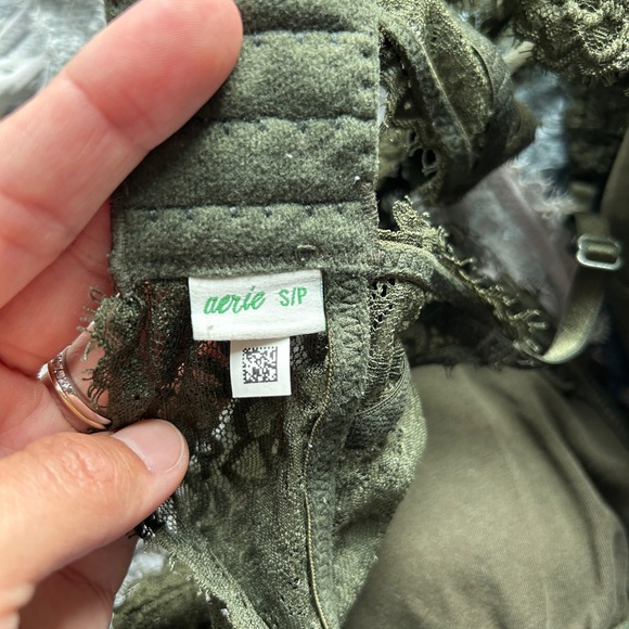 Aerie Lace Bralette Trio - Olive, Light Blue, and Gray Blue - Picture 6 of 10